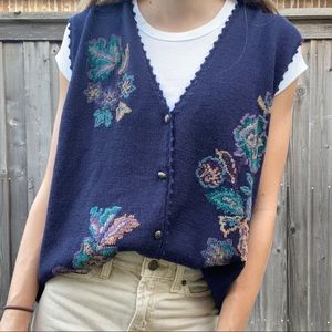 NWT vintage Koret sweater vest cardigan